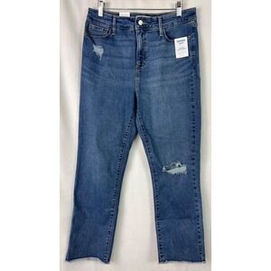 Denizen from Levis Womens Jeans Sz 8 W29 High Rise Straight Distressed Blue A26